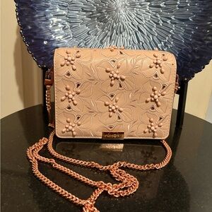 Michael Kors Blush Pink & Rose Gold Embellished Crossbody